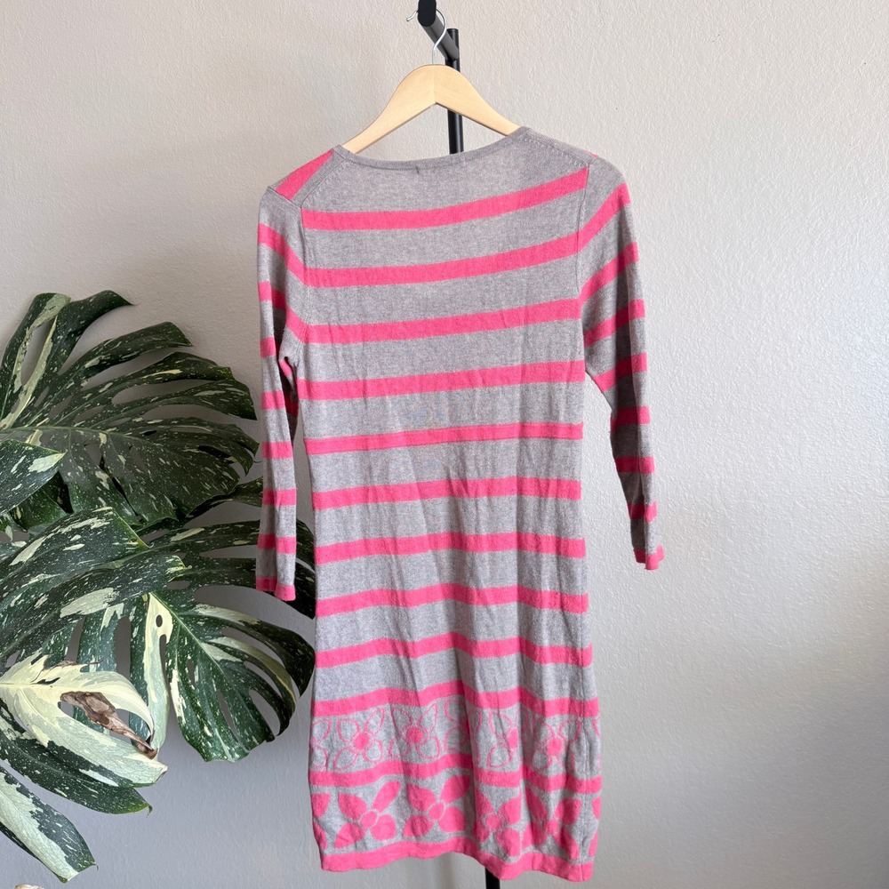 Boden Knit Sweater Dress Winter Casual Stripe Cashmere Blend Women's US 6 Midi - Picture 2 of 7